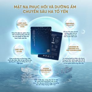 Mặt nạ MND HA chiết xuất tổ yến : cấp ẩm đa tầng , căng bóng và trẻ hoá da